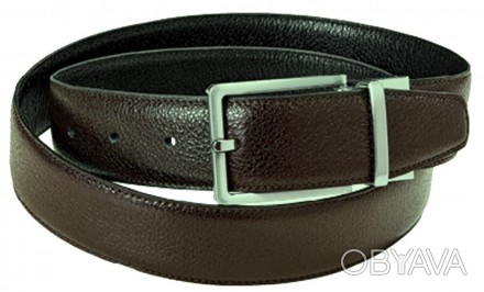 
Мужской кожаный ремень для брюк Boccaccio, Германия темно-коричневый, черный 40. . фото 1