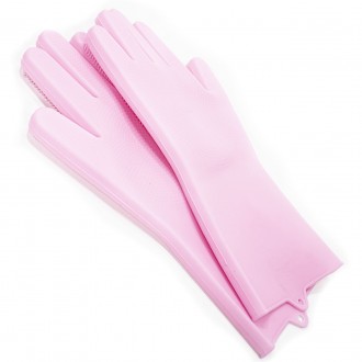 Відмінний аксесуар для миття та прибирання - рукавички Magic Silicone Gloves із . . фото 5