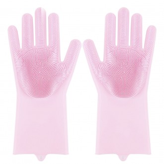 Відмінний аксесуар для миття та прибирання - рукавички Magic Silicone Gloves із . . фото 2