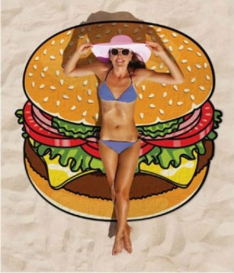 Пляжний килимок Hamburger.Відмінний варіант для пляжу і відпочинку на природі. С. . фото 2