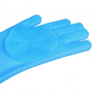 Силіконові рукавички для миття посуду - зроблять миття посуду більш швидким та п. . фото 3