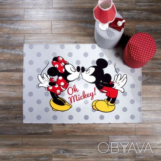 Ліцензійний килимок у дитячу TAC Disney Minnie&Mickey Love.
Розмір килимка – 80*. . фото 1