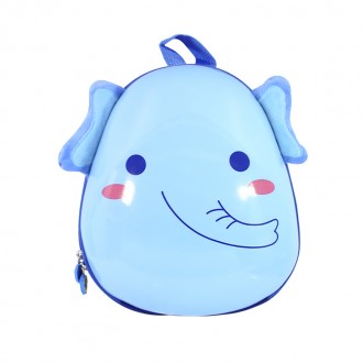 Дитячий рюкзак з твердим корпусом Cute Animals Lesko 2291 Слоник Синій. . фото 2