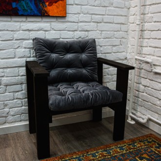 Качественная и стильная подушка для садового кресла. Состав ткани: 100% полиэсте. . фото 3