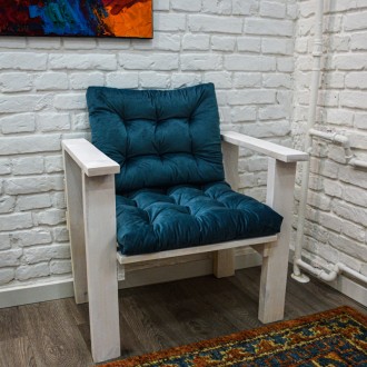Качественная и стильная подушка для садового кресла. Состав ткани: 100% полиэсте. . фото 3