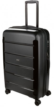 Маленький пластиковый чемодан из полипропилена, ручная поклажа 30L Topmove черны. . фото 3