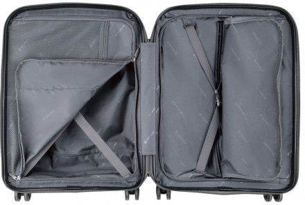 Маленький пластиковый чемодан из полипропилена, ручная поклажа 30L Topmove черны. . фото 4