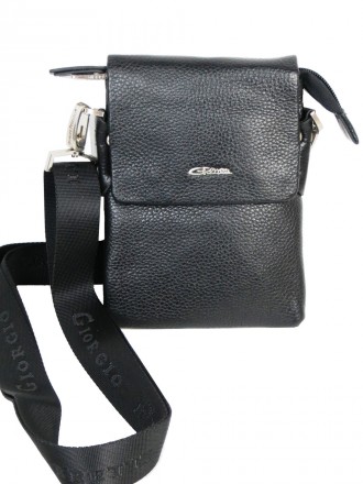 Небольшая мужская кожаная наплечная сумка Giorgio Ferretti B8766-9 черная
Описан. . фото 2