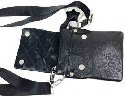 Небольшая мужская кожаная наплечная сумка Giorgio Ferretti B8766-9 черная
Описан. . фото 8
