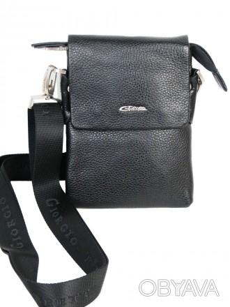 Небольшая мужская кожаная наплечная сумка Giorgio Ferretti B8766-9 черная
Описан. . фото 1