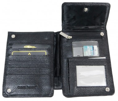 Небольшая мужская кожаная наплечная сумка Giorgio Ferretti 
Ef061 Black черная
О. . фото 6