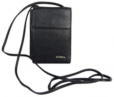 Небольшая мужская кожаная наплечная сумка Giorgio Ferretti 
Ef061 Black черная
О. . фото 3