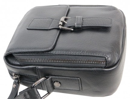 Мужская сумка, планшетка кожаная через плечо Giorgio Ferretti черная 
207HJ001
О. . фото 8