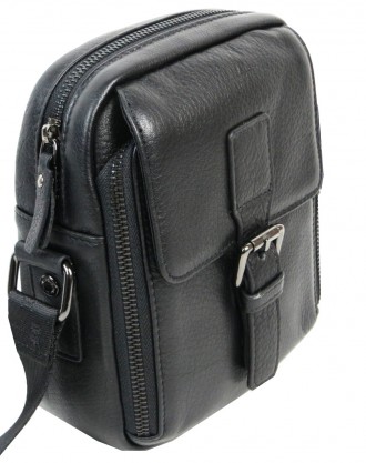 Мужская сумка, планшетка кожаная через плечо Giorgio Ferretti черная 
207HJ001
О. . фото 4