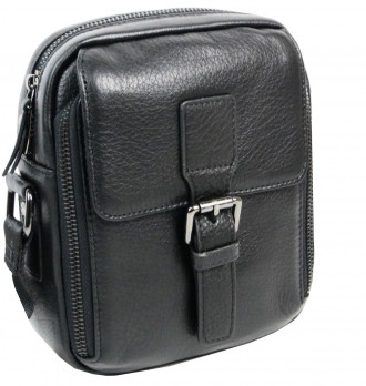 Мужская сумка, планшетка кожаная через плечо Giorgio Ferretti черная 
207HJ001
О. . фото 2