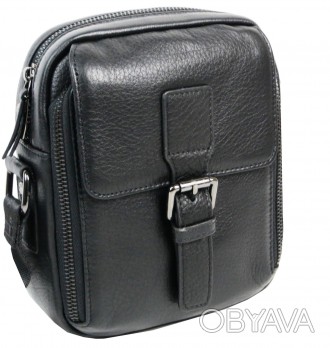 Мужская сумка, планшетка кожаная через плечо Giorgio Ferretti черная 
207HJ001
О. . фото 1