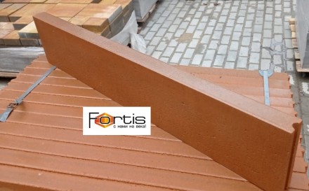 Бордюр тротуарный сухопрессованный, размер 1000*200*50 мм, цвет серый,коричневый. . фото 5