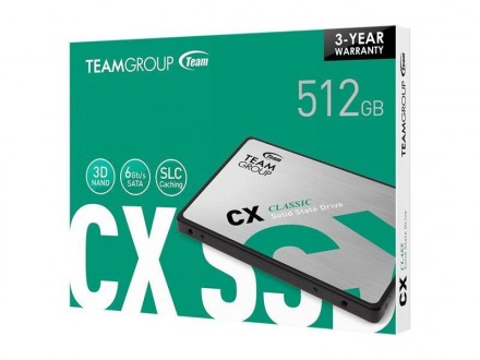 Накопичувач SSD 512GB Team CX2 2.5" SATAIII 3D TLC 
 
Отправка данного товара пр. . фото 5