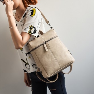 
Женский рюкзак сумка 2 в 1 
 Характеристики:
Материал: Плотная и высококачестве. . фото 10