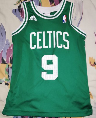 Детская, баскетбольная майка Adidas Celtics, Rondo, на рост, примерно, 130см, дл. . фото 2