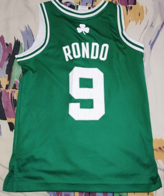 Детская, баскетбольная майка Adidas Celtics, Rondo, на рост, примерно, 130см, дл. . фото 3