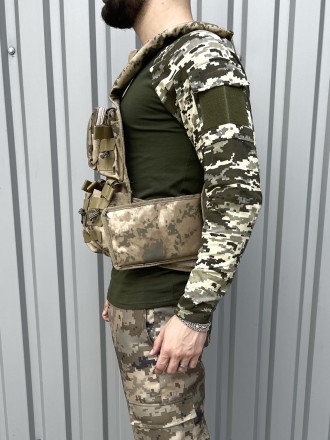 
Штурмовой жилет с открытым карманом и тактической баллистической пластиной с од. . фото 4