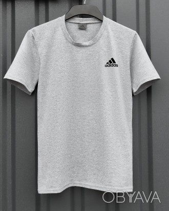 
-Размер : S M L XL XXL-Классическая однотонная футболка на каждый день с фирмен. . фото 1