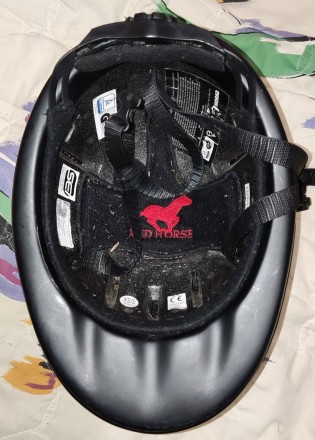 Детский шлем Red Horse для конного спорта, размер 50-54см, регулируется, в целом. . фото 6