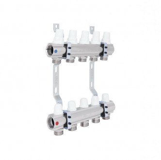 Коллектор Icma 1" 5 выходов, без расходомера №K005. Рогатин. фото 1