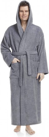  Мужской длинный банный махровый халат, серый очень большого размера 66, Гуливер. . фото 2