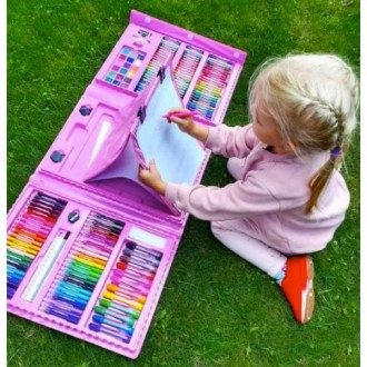 Большой художественный набор для детского творчества для рисования в чемоданчике. . фото 6