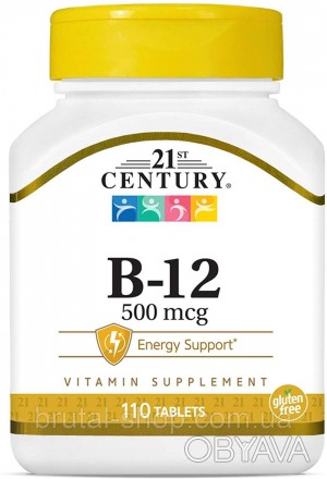 Витамин В12 (цианокобаламин) 21st Century "B-12" необходим для выработки энергии. . фото 1