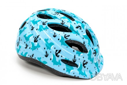 Шлем велосипедный детский, FSK KY501, бирюзовый (48-56 см)
	Красивый и яркий дет. . фото 1