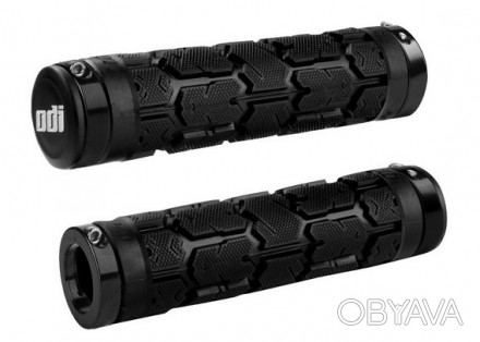 Грипсы ODI Rogue MTB Lock-On 130mm Bonus Pack Black w/Black Clamps (черные с чер. . фото 1