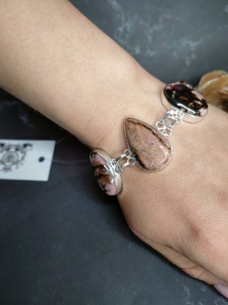 Пропонуємо Вам купити неперевершеної краси браслет з натурального родоніту в срі. . фото 7
