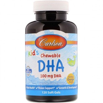 Омега 3 для детей Carlson Labs Kid's Chewable DHA 100 mg (120 капс) рыбий жир ка. Київ. фото 1 Омега 3 для детей Carlson Labs Kid's Chewable DHA 100 mg (120 капс) рыбий жир ка. Київ. фото 1