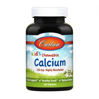 Жевательный кальций для детей Carlson Labs Kid`s Chewable Calcium 250 mg (60 же. Київ. фото 1 Жевательный кальций для детей Carlson Labs Kid`s Chewable Calcium 250 mg (60 же. Київ. фото 1