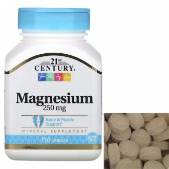 Магний 21st Century Magnesium 250 mg 110 tab. Киев. фото 1 Магний 21st Century Magnesium 250 mg 110 tab. Киев. фото 1
