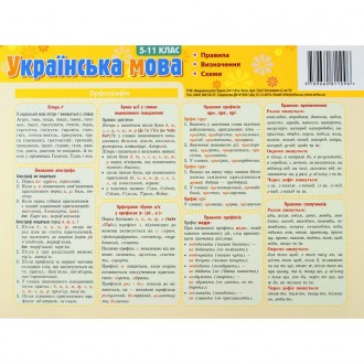 Картонка-подсказка содержит основные правила, определения и схемы по украинскому. . фото 2