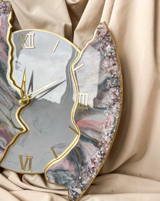 Настенные часы из серии EPOXY – это воплощение красоты эпоксидной смолы в сочета. . фото 4