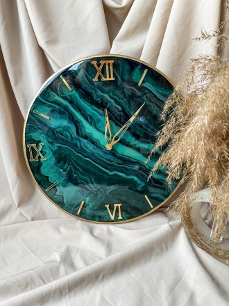 Настінний годинник з серії EPOXY - це втілення краси епоксидної смоли у поєднанн. . фото 6