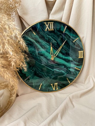 Настінний годинник з серії EPOXY - це втілення краси епоксидної смоли у поєднанн. . фото 5