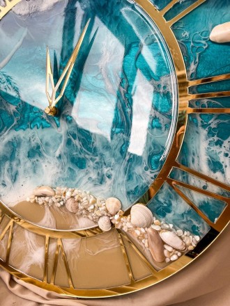 Настінний годинник з серії EPOXY - це втілення краси епоксидної смоли у поєднанн. . фото 7
