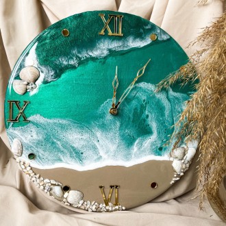 Настенные часы из серии EPOXY – это воплощение красоты эпоксидной смолы в сочета. . фото 2