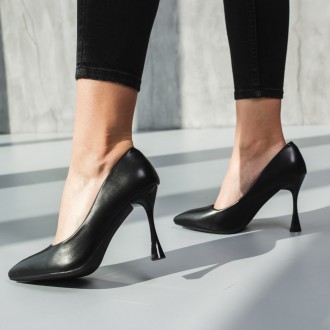 Женские туфли черные Dixie 3723 Туфли женские выполнены из искусственной кожи. М. . фото 4