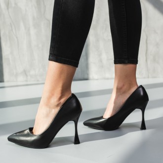 Женские туфли черные Dixie 3723 Туфли женские выполнены из искусственной кожи. М. . фото 3