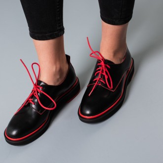 Женские туфли черные Linus 3796 Туфли женские выполнены из искусственной кожи. М. . фото 3