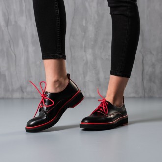 Женские туфли черные Linus 3796 Туфли женские выполнены из искусственной кожи. М. . фото 4