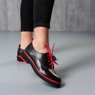 Женские туфли черные Linus 3796 Туфли женские выполнены из искусственной кожи. М. . фото 5