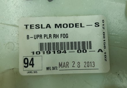 Облицовка стойки B верхняя правая UPR PLR FOG Tesla model S, model S REST 101919. . фото 6